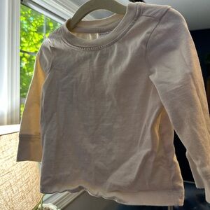 Cream Hanna Andersson Long Sleeve T-Shirt - Size 80 (18-24M)
